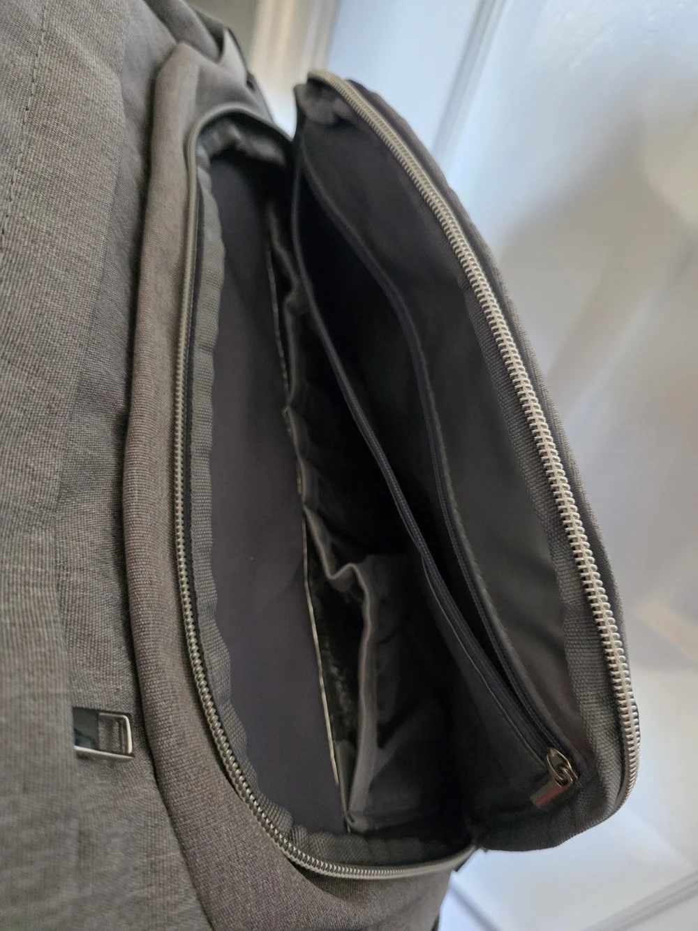 Gray Baby Diaper Backpack - Practical Hands-Free Baby Bag